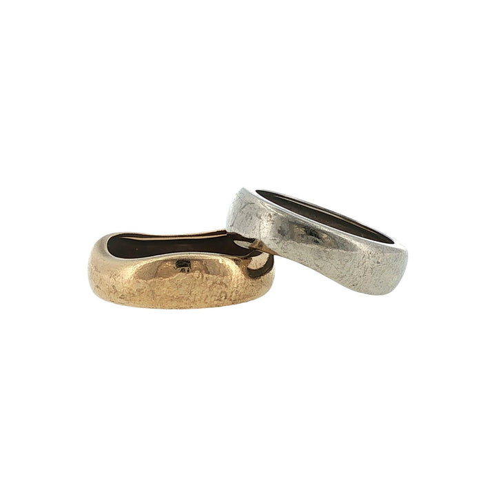 Cartier Love Me Set of Band Rings 18 Karat White & Yellow Gold Size 56 Vintage
