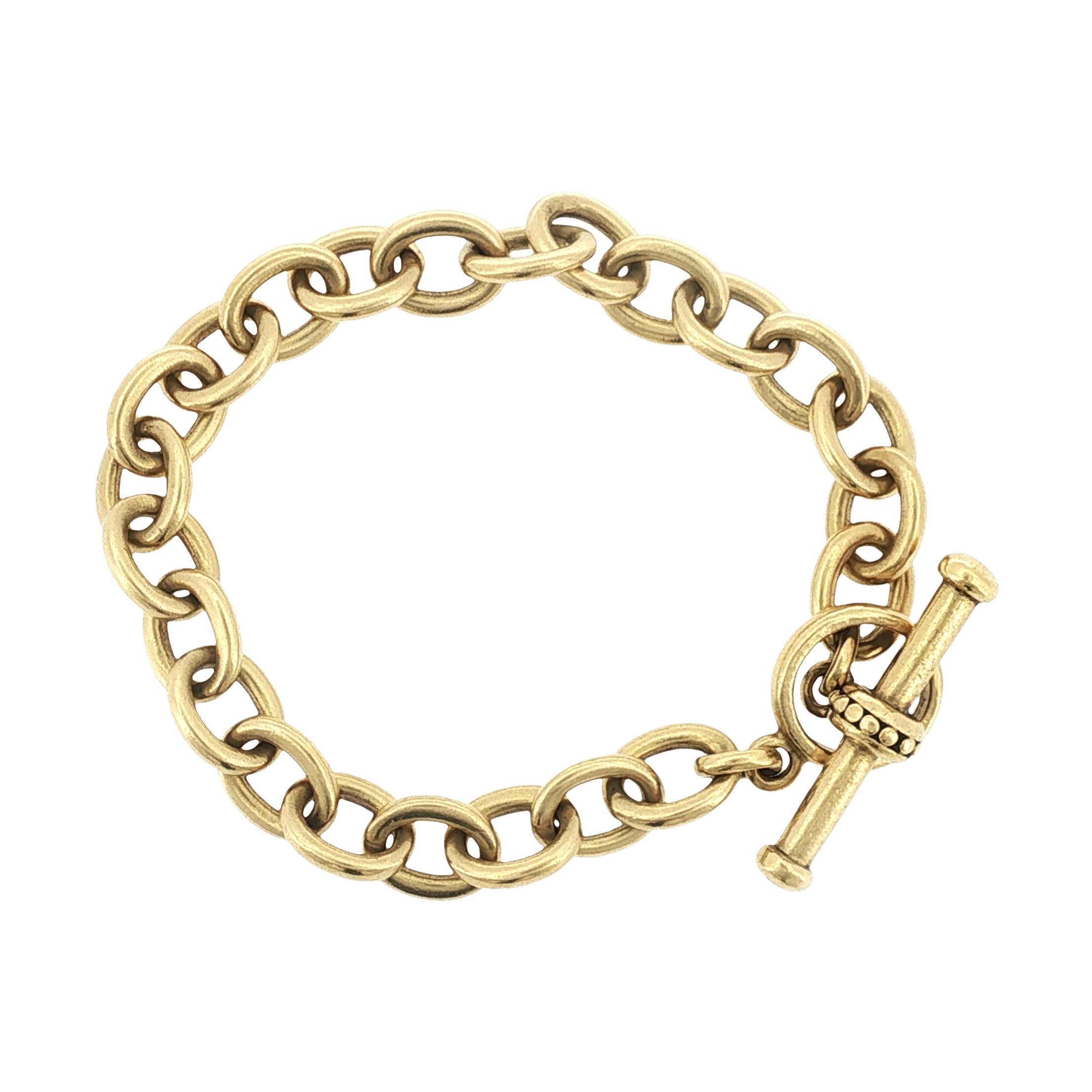 1987 Vahe Naltchaya Cable Oval Link Toggle Bracelet Vintage