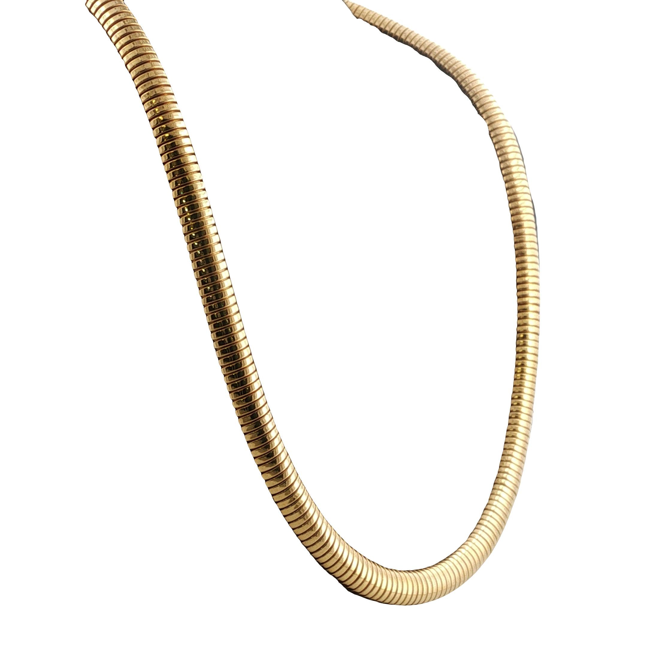18 Karat Rose Tubogas Vintage 17 Inch Necklace