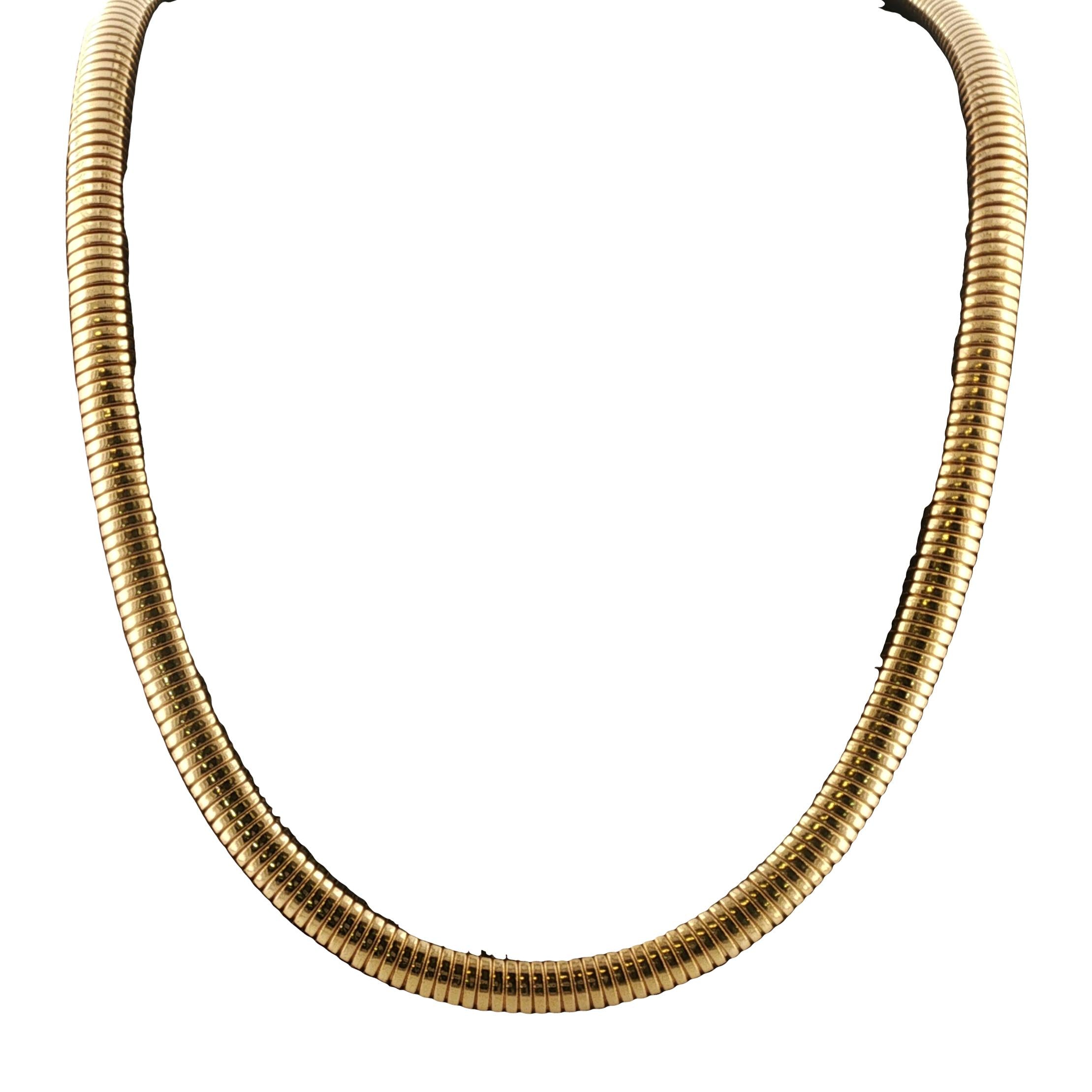 18 Karat Rose Tubogas Vintage 17 Inch Necklace