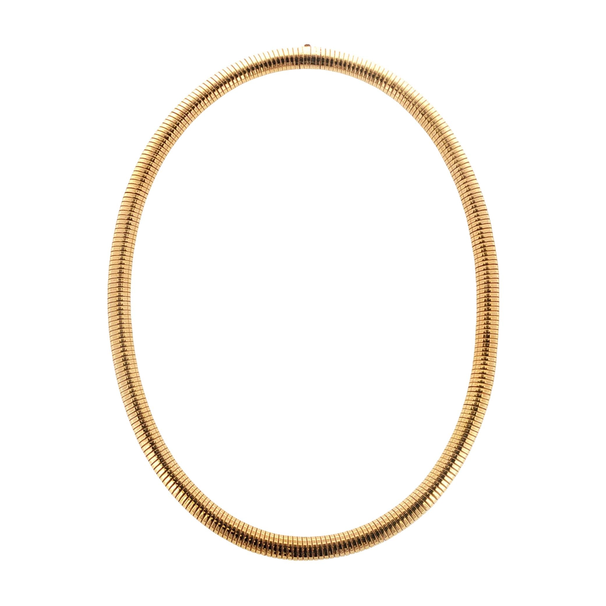 18 Karat Rose Tubogas Vintage 17 Inch Necklace