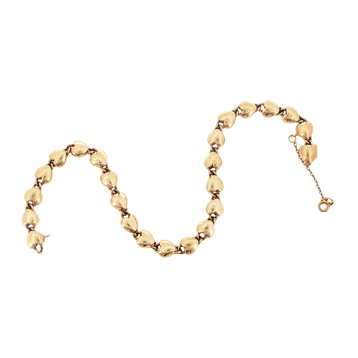 Cartier Heart Link 18 Karat Yellow Gold Vintage Bracelet Box Papers 1993