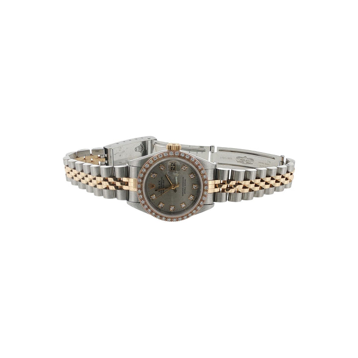Rolex 26mm Date-Just Jubilee Diamond Dial & Diamond Bezel Ladies Watch 69173