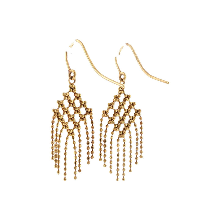 Tiffany & Co. 18 Karat Yellow Gold Bead Fringe Drop Dangle Earrings