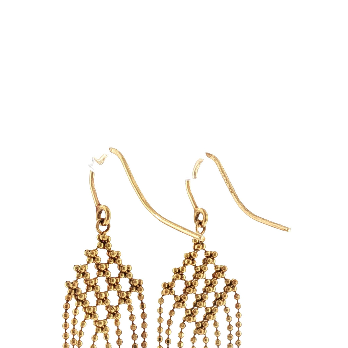 Tiffany & Co. 18 Karat Yellow Gold Bead Fringe Drop Dangle Earrings