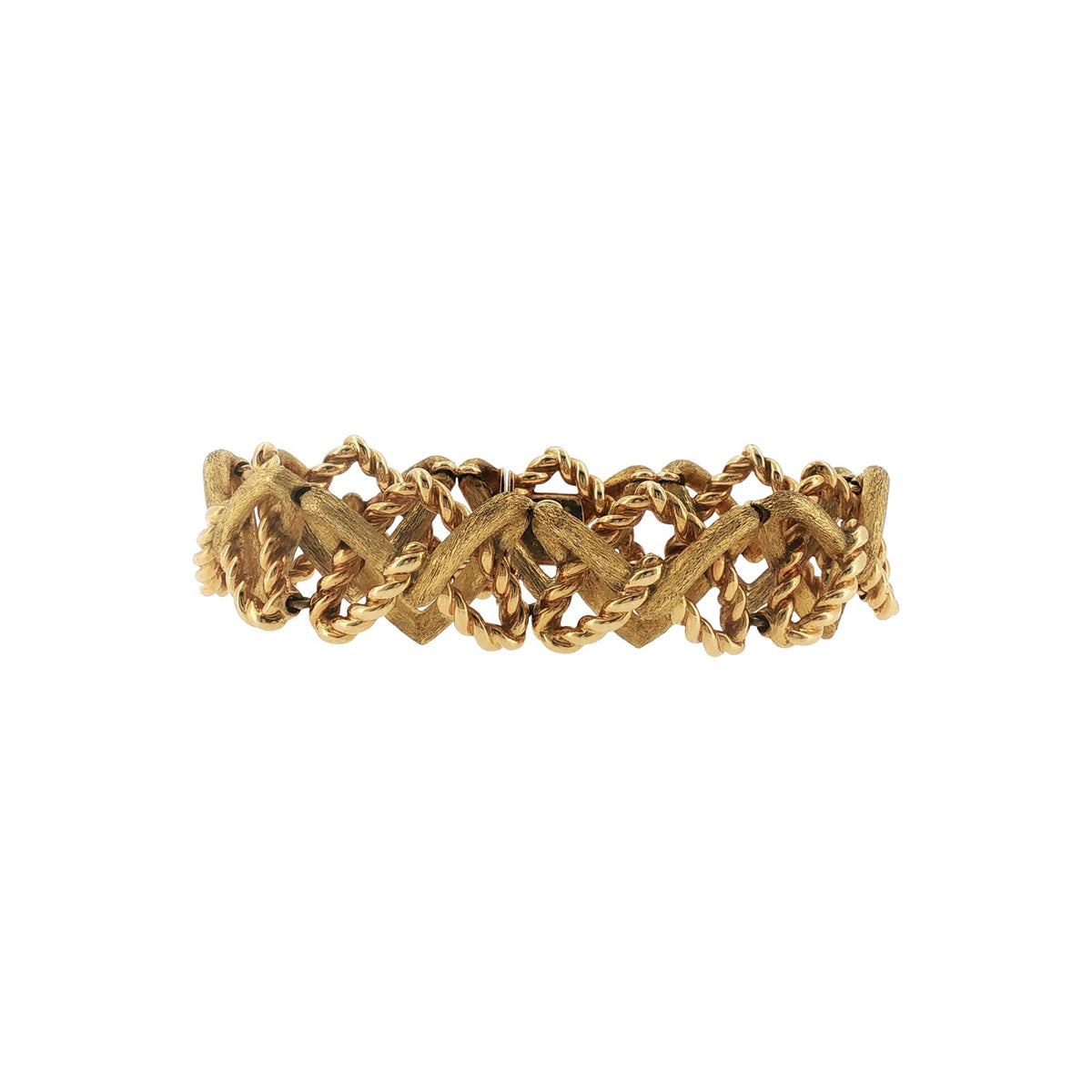 Jean Schlumberger Tiffany & Company 'X' Link 18K Yellow Gold Vintage Bracelet