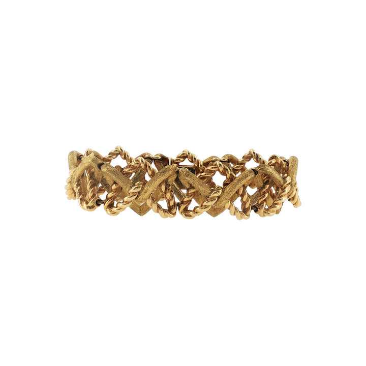 Jean Schlumberger Tiffany & Company 'X' Link 18K Yellow Gold Vintage Bracelet