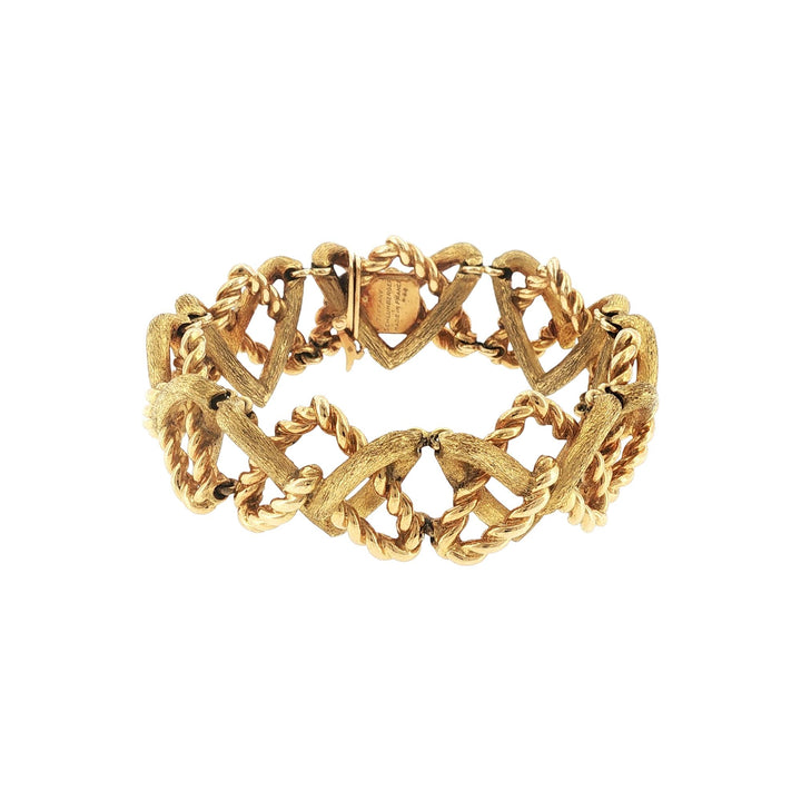 Jean Schlumberger Tiffany & Company 'X' Link 18K Yellow Gold Vintage Bracelet