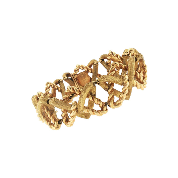 Jean Schlumberger Tiffany & Company 'X' Link 18K Yellow Gold Vintage Bracelet