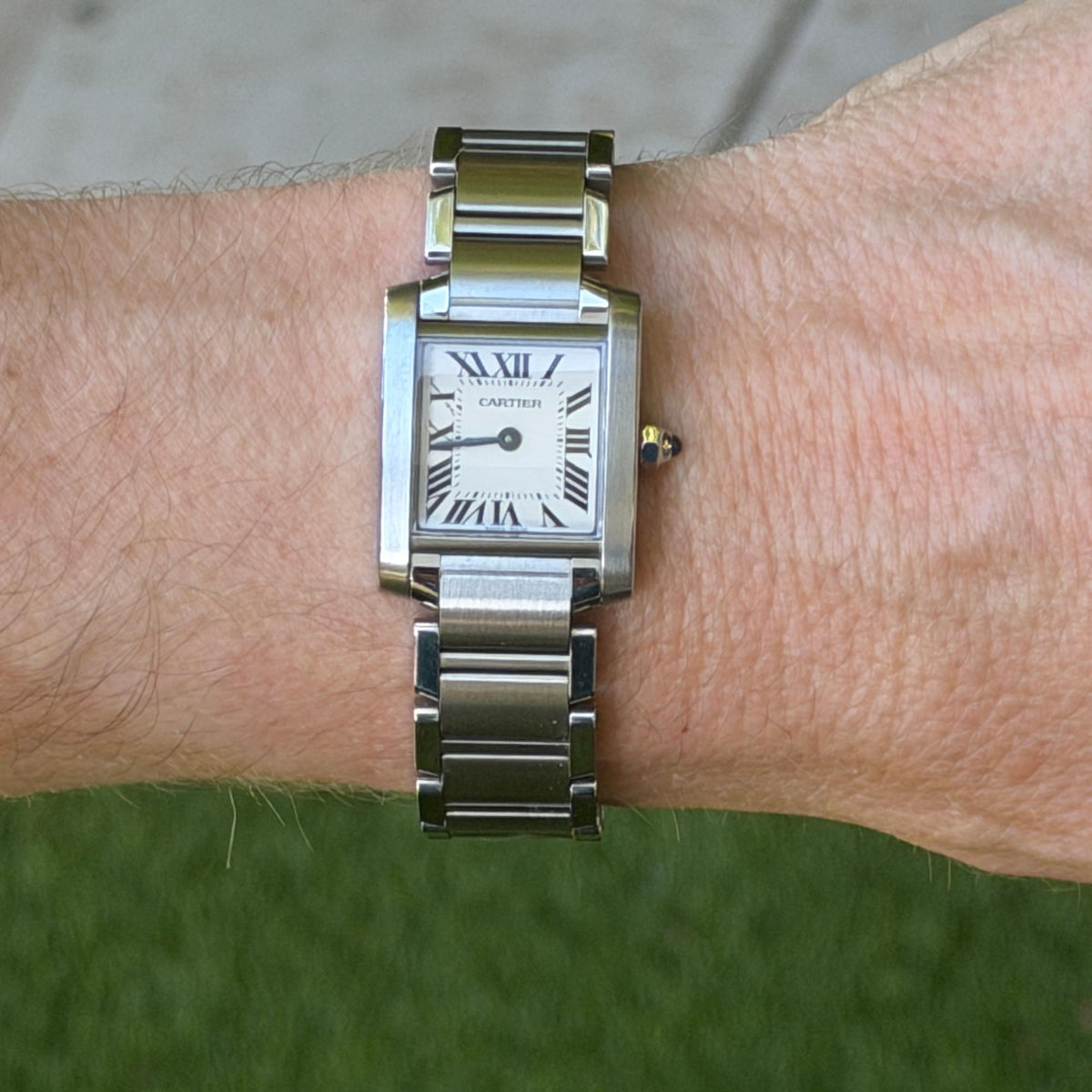 Cartier Tank Francaise Stainless Steel Watch Small Model