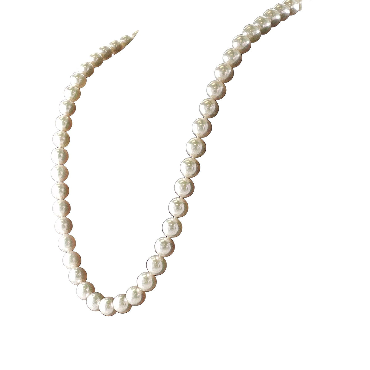 Mikimoto 7.5-7.75mm 18 Inch Strand of Pearls 18 Karat Yellow Gold Clasp