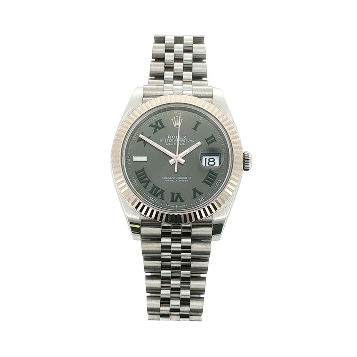 Rolex 41 mm Datejust 126334 Wimbledon Stainless Steel Watch Jubilee Bracelet