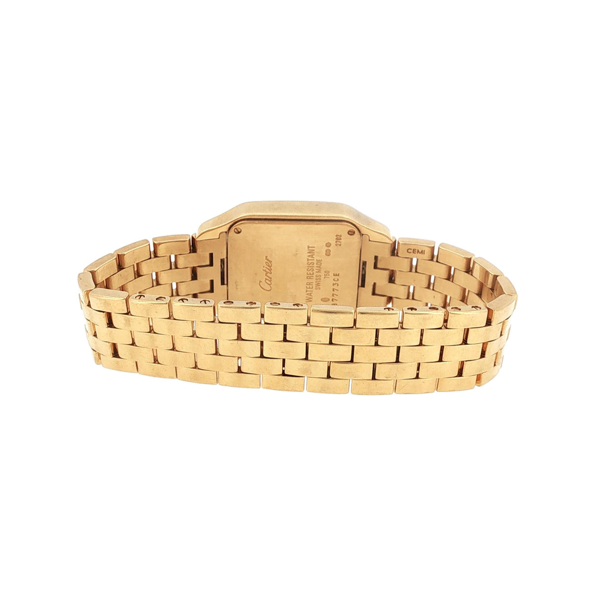 Cartier 26mm Santos Demoiselle Diamond 18k Yellow Gold Ladies Watch