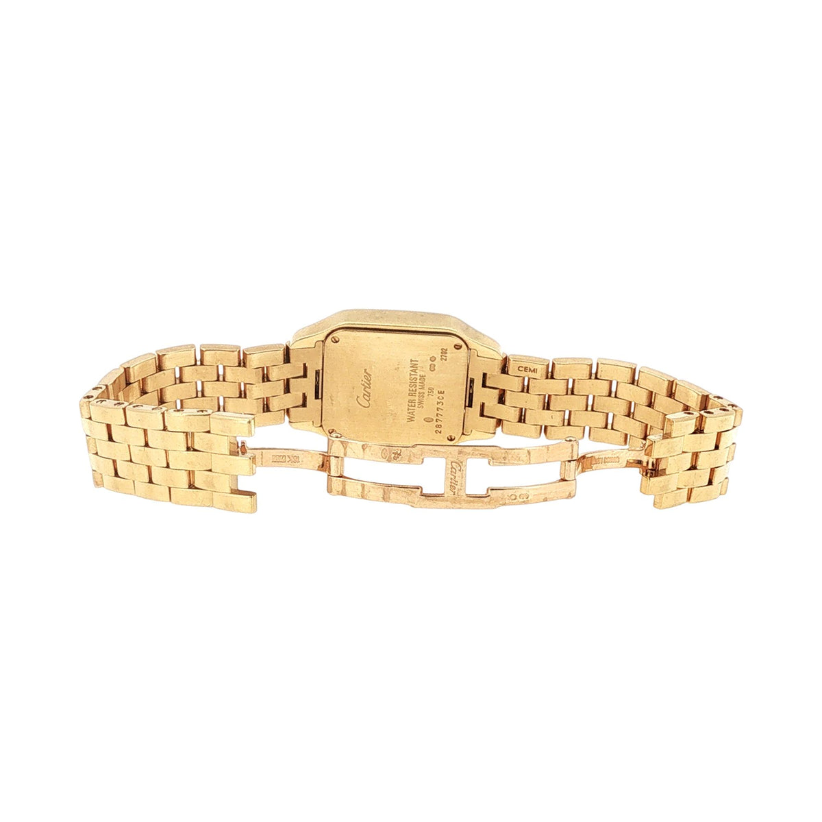 Cartier 26mm Santos Demoiselle Diamond 18k Yellow Gold Ladies Watch