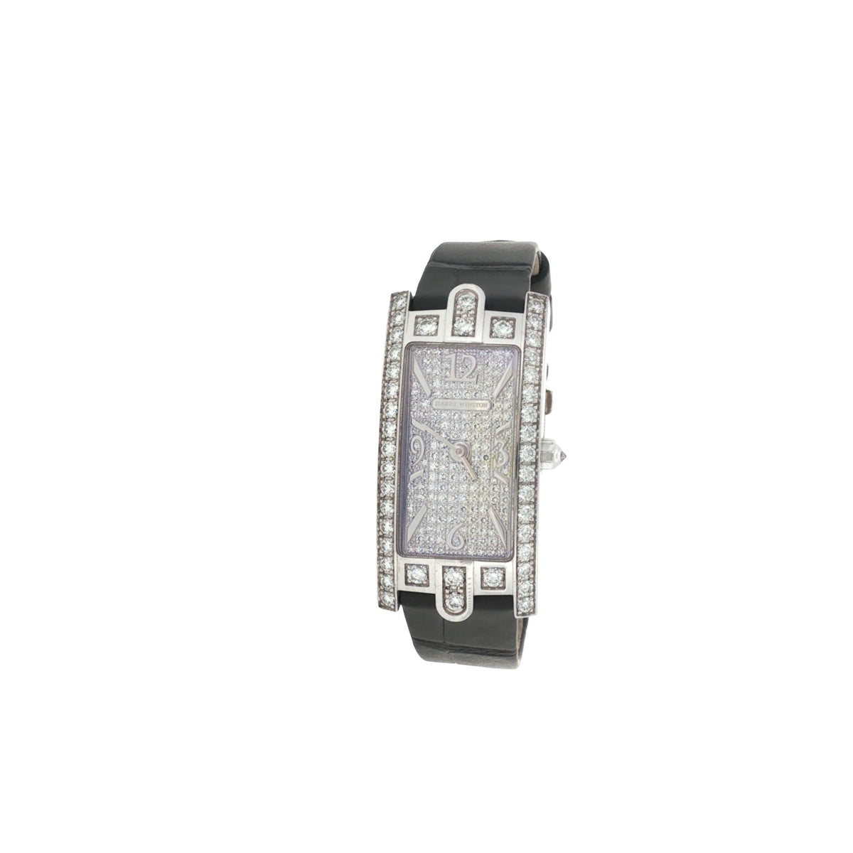Harry Winston Avenue C Diamond 18 Karat White Gold Dress Watch