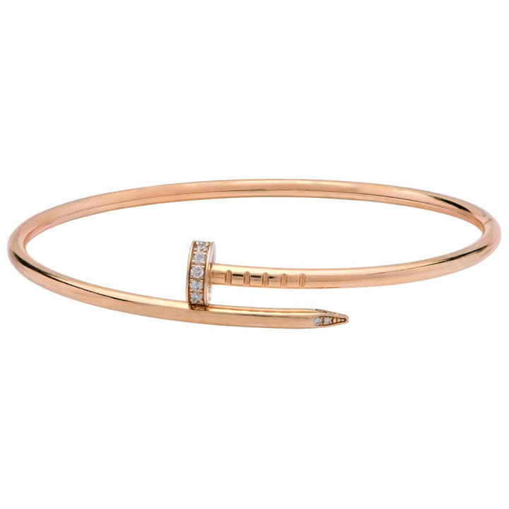 Cartier Juste un Clou 18K Rose Gold Diamond Bracelet 16 Small Model Papers