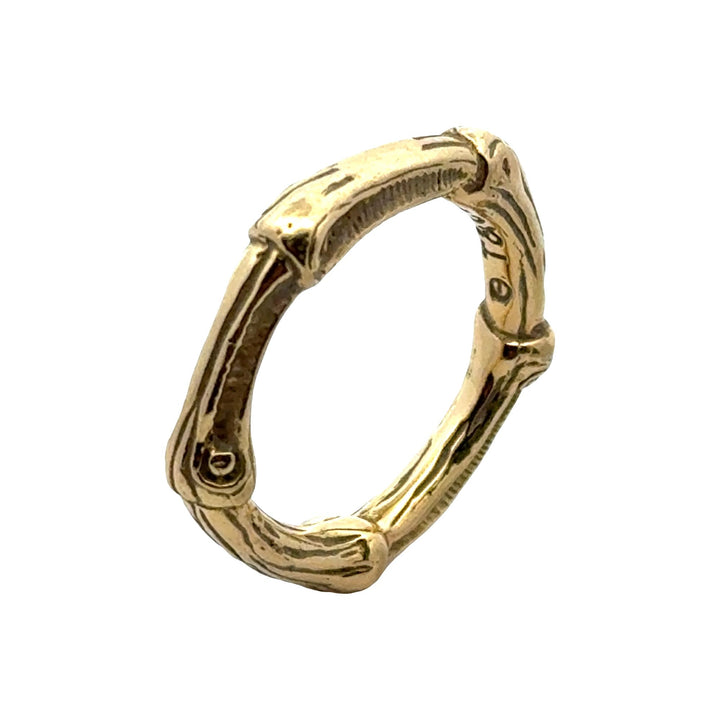 Tiffany & Co Vintage 18 Karat Yellow Gold Bamboo Band Ring Size 7
