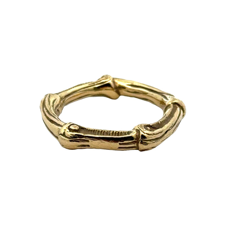 Tiffany & Co Vintage 18 Karat Yellow Gold Bamboo Band Ring Size 7
