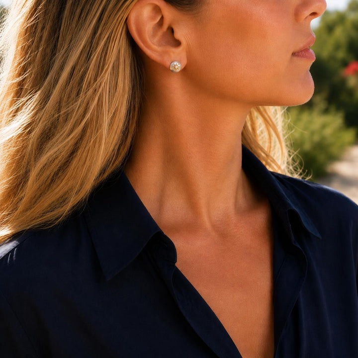 Buccelatti Macri Classica Earring in Yellow & White Gold with Diamonds