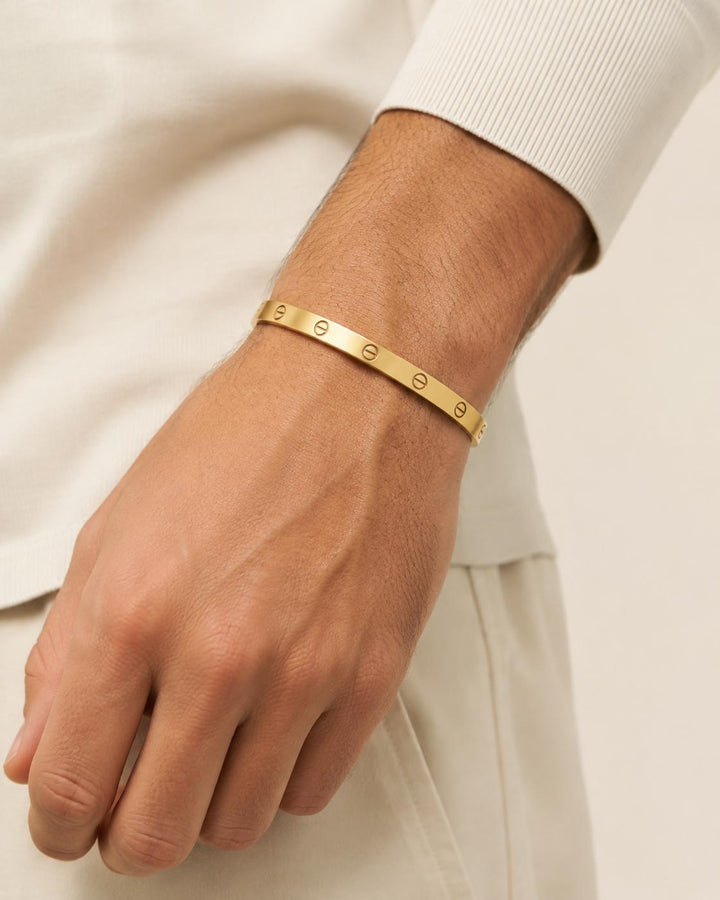 Cartier LOVE Cuff Bracelet 18 Karat Yellow Gold Size 20