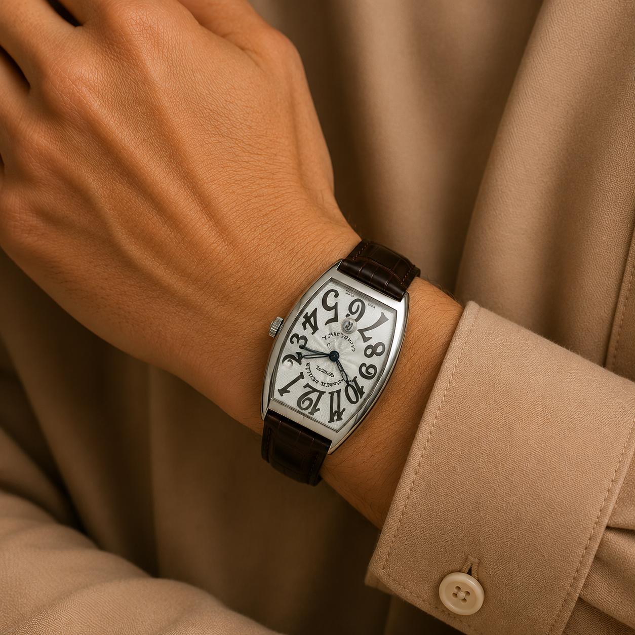 Franck Muller Casablanca 8880 C DT Steel Leather Automatic Watch