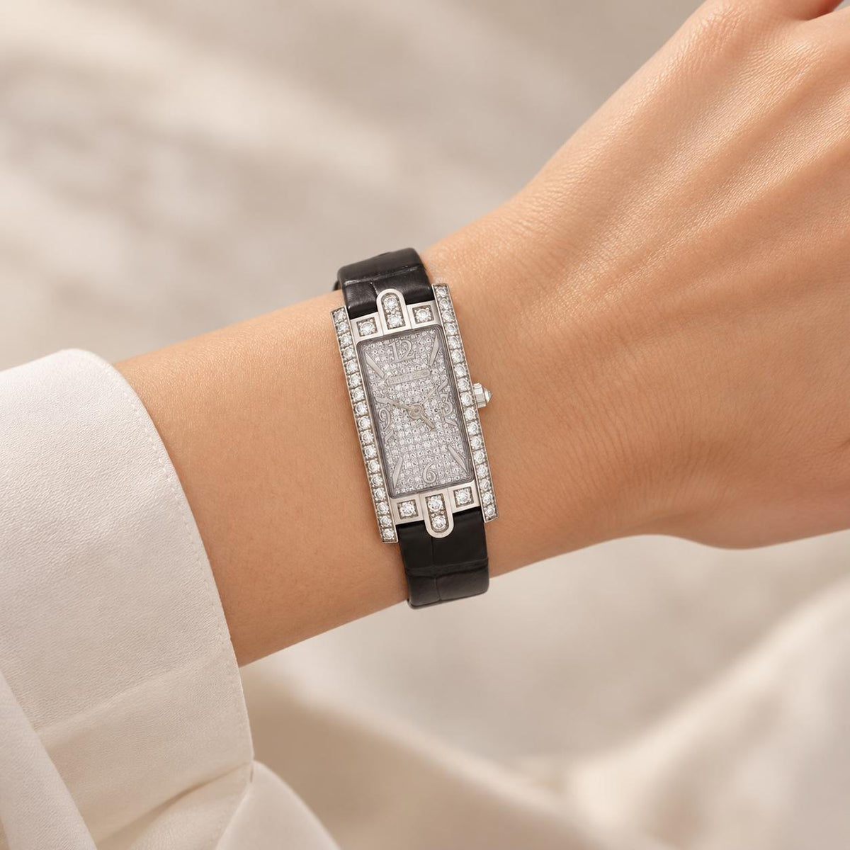 Harry Winston Avenue C Diamond 18 Karat White Gold Dress Watch