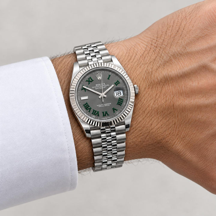 Rolex 41 mm Datejust 126334 Wimbledon Stainless Steel Watch Jubilee Bracelet