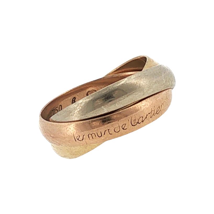 Cartier Trinity 18 Karat Tri Color Gold Band Ring Classic Model Size 49 (5)