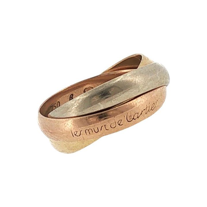 Cartier Trinity 18 Karat Tri Color Gold Band Ring Classic Model Size 49 (5)