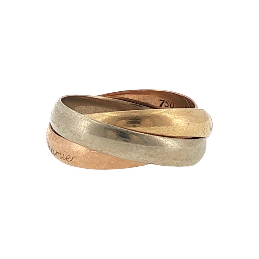 Cartier Trinity 18 Karat Tri Color Gold Band Ring Classic Model Size 49 (5)