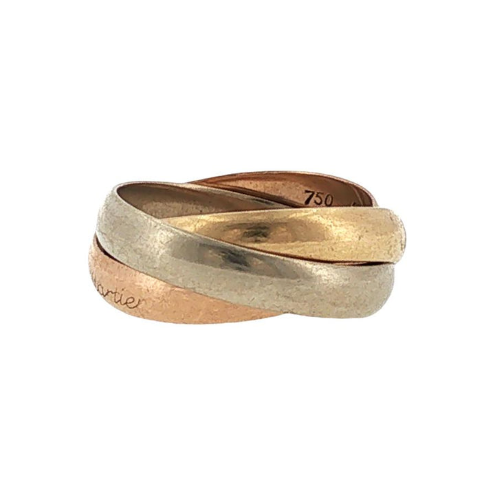 Cartier Trinity 18 Karat Tri Color Gold Band Ring Classic Model Size 49 (5)