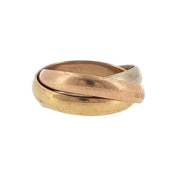 Cartier Trinity 18 Karat Tri Color Gold Band Ring Classic Model Size 49 (5)