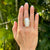 David Yurman Faceted White Agate Diamond 18 Karat Yellow Gold Cocktail Ring