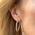 2.50 CTW Round Brilliant Cut Diamond In/Out 18 Karat Yellow Gold Hoop Earrings