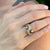 Diamond Ruby 18 Karat Yellow Gold Modern Flower Band Ring