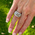 LeVian Diamond Floral Design 14 Karat White Gold Modern Band Ring