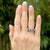 Diamond Sapphire 18 Karat White Gold Modern Wedding Anniversary Band Ring
