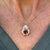 Ruby Diamond 14 Karat Yellow Gold Drop Pendant Necklace