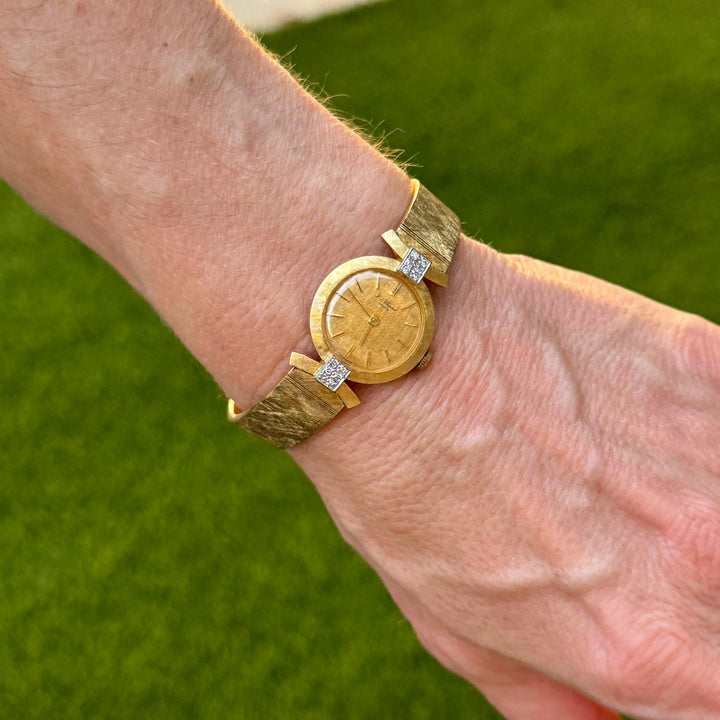 Mid-20th Century Chopard 18 Karat Gold Diamond Ladies Vintage Dress Watch
