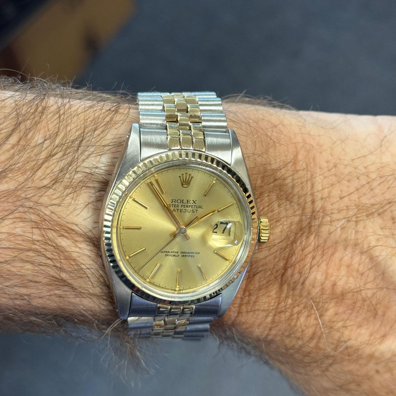 Rolex Datejust Two Tone 34mm Jubilee Bracelet Watch 16013 Circa 1978