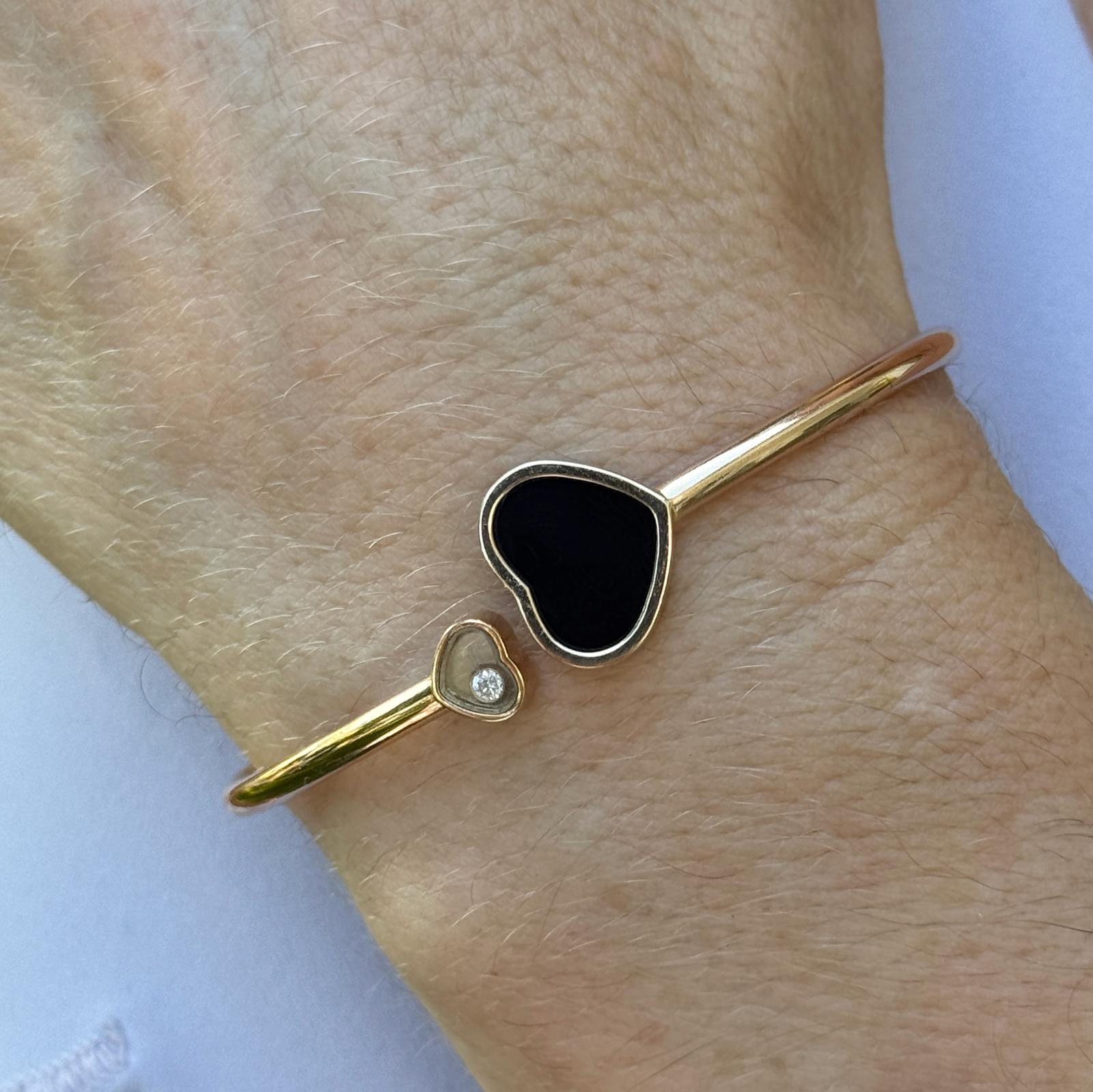 charming Heart bangle Black パメオポーズ charming Heart bangle Black パメオポーズ Double Black Heart