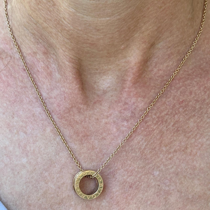 BVLGARI  B.zero1 Design Legend 18K Rose Gold & Black Ceramic Necklace