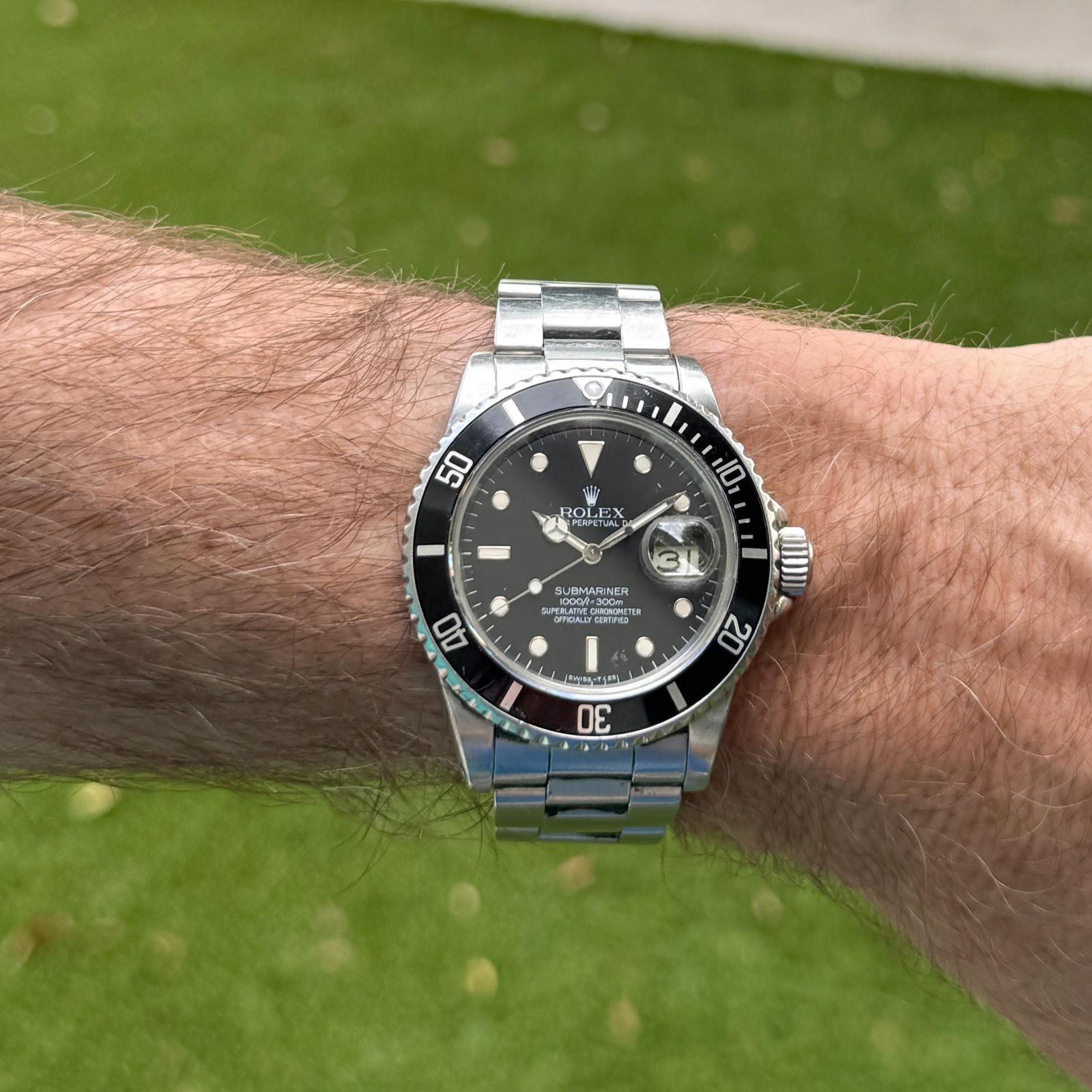 Rolex Submariner 40mm Black Dial Stainless Steel Watch Circa 1985