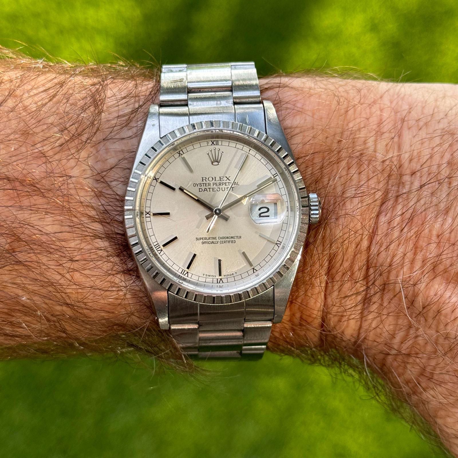 Rolex Datejust 36mm 16220 Silver Dial Oyster Bracelet Circa 1991