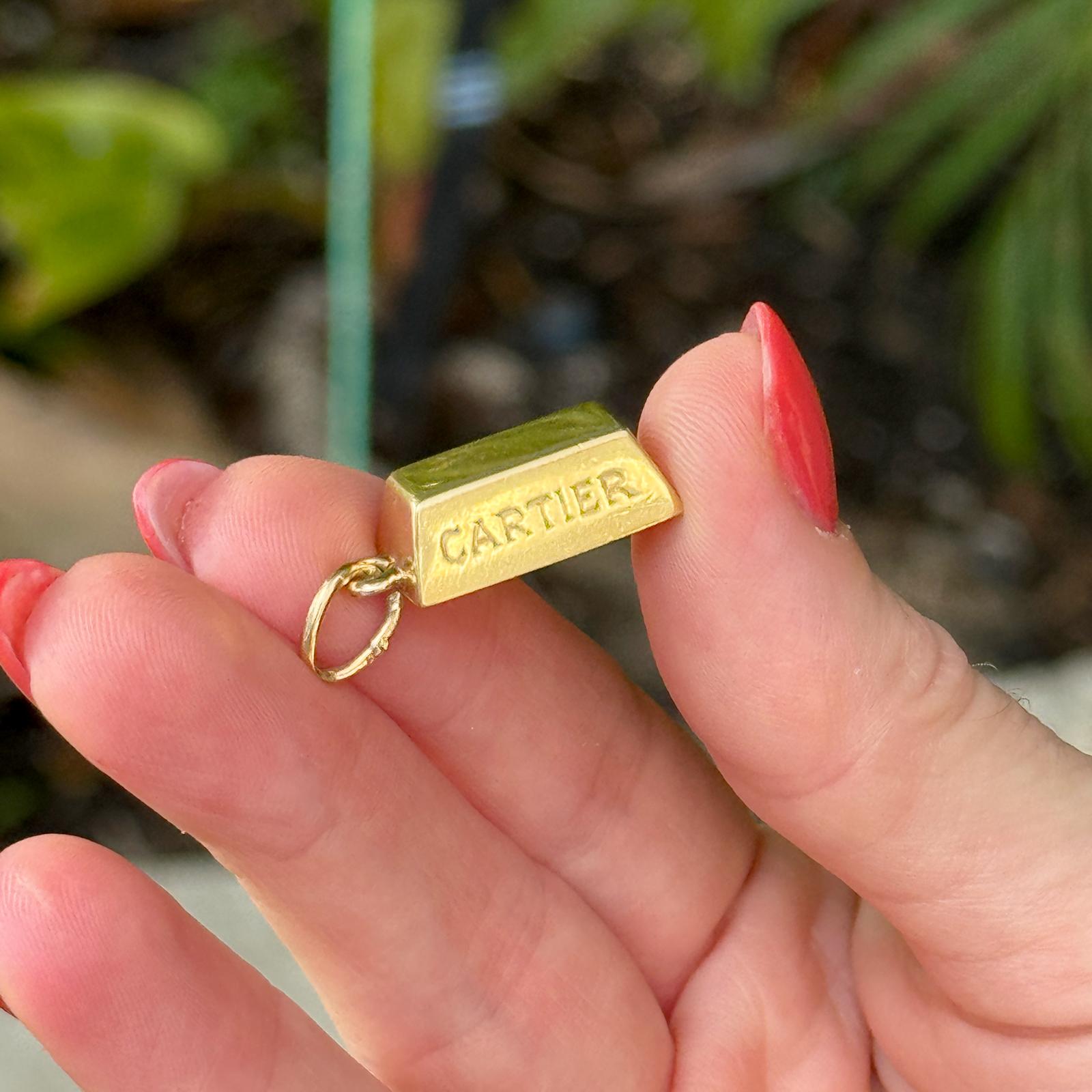 1970's  Cartier One-Half Ounce 18KYG Gold Bar Vintage Charm