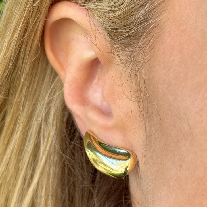 Tiffany & Company Elsa Peretti 18 Karat Yellow Gold Ear-Clip Vintage Earrings