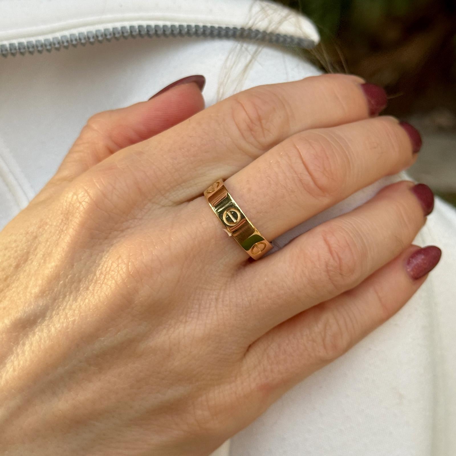 Cartier Classic Love Wedding Band Ring Size 57 B&Ps