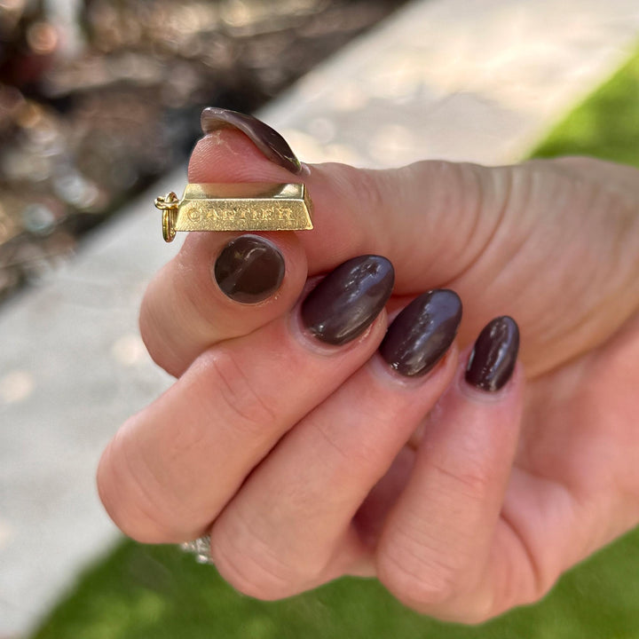 Cartier 1/4 Ounce 18 Karat Yellow Gold Collectable Vintage Bar Charm