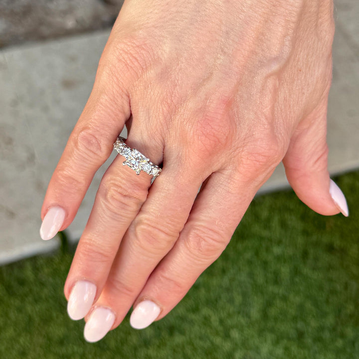 1.32 Carat Princess-Cut Diamond Platinum Engagement Ring GIA Certified