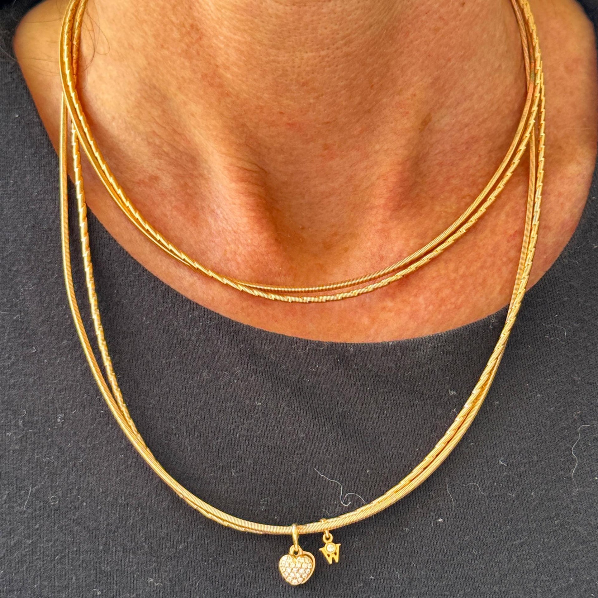 Wellendorff Love's Duet Varieté 18 Karat Yellow Gold 33 Inch Necklace